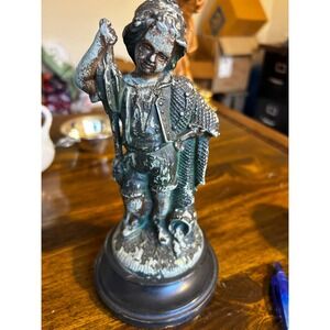 Antique Figurine of Boy Holding Fish
